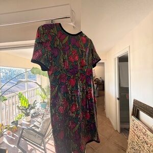 A.J. Bari Multicolor Sequin Mini Dress